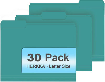 File Folder,  30 Pack 1/3 Cut Tab File Folders, File Folders Great for Organizin