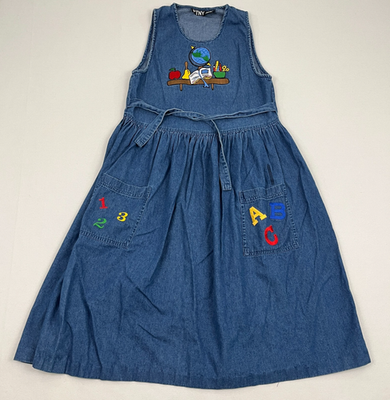 VTG School Teacher Dress Womens S Blue Denim Embroidered Jumper Modest 90s Y2K | eBay VTG School Teacher Dress Womens S Blue Denim Embroidered Jumper Modest 90s Y2K | eBay
