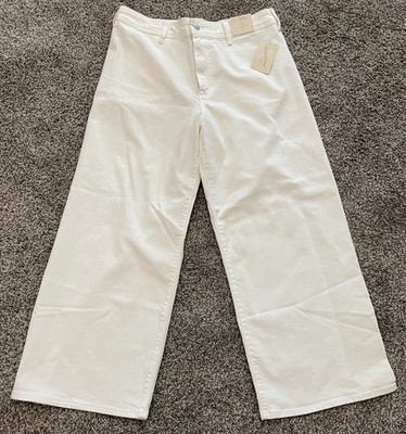 Women's Sailor Wide Leg Jeans -Universal Thread SZ:14 (ORG:$28)  White - NEW