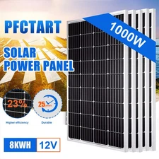 1000 Watts Premium Solar Panel Kit 12 Volt System for Home RV Garden Off-Grid
