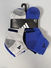 6 PAIRS adidas Athletic Cushioned Kids' Low Cut MEDIUM SHOE SZ 5y-7y MULTI