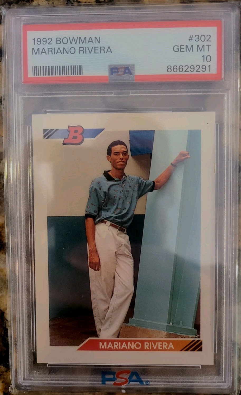 1992 Bowman Mariano Rivera #302 PSA 10 Gem Mint Rookie RC HOF Legend NY Yankees