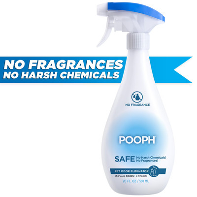 Pooph Pet Odor Eliminator Spray, 20 Oz, Fragrance Free, No Harsh Chemicals