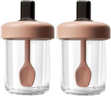 2 Pack Overnight Oats Containers with Lids and Spoons, 13.5 Oz Breakfast Yogurt