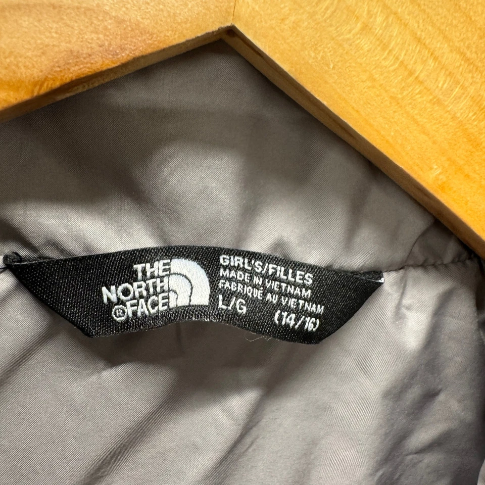 The North Face Jacket Girls Large Youth Black Puffer Vest Full Zip Nylon - Image 2 of 4