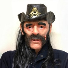Lenny Kilmister Realistic Mask Rockstar Cosplay Motorhead Halloween Headgear