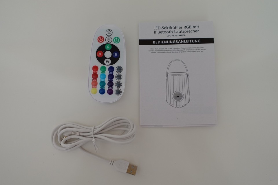 LED Eiskübel Mit Fernbedienung – 40x34 Cm, 16 Farben, Akku-betrieben, Wasserdicht, Für Sekt & Flaschen