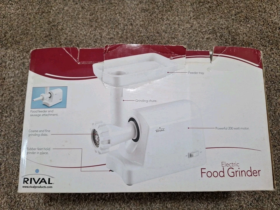 Picadora eléctrica de alimentos para carne Rival de colección 2275 con relleno de salchichas - EE. UU. Foto 3 de 4