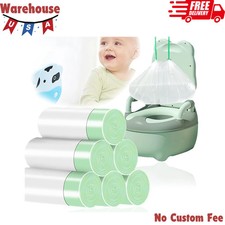 100 Pack Disposable Potty Chair Liners with Drawstring for Kids and Adults 44...