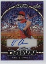 2025 Leaf Baseball Nation New Dawn Purple Sparkles 1/8 Chris Cortez Auto i6j