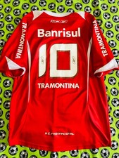 VINTAGE Reebok SC Internacional Home Soccer Football Jersey 2007 Brazil #10 L