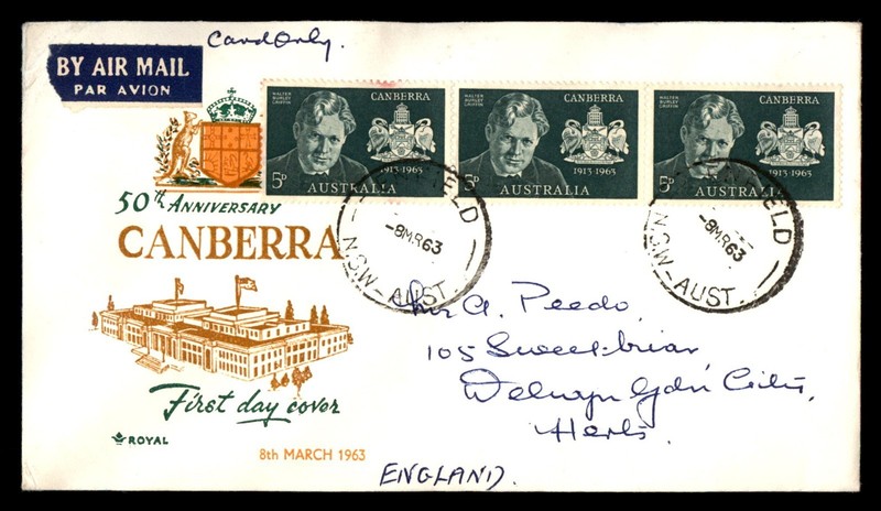 Mayfairstamps Australia FDC 1963 50th anniversary of Canberra First Day Cover aa