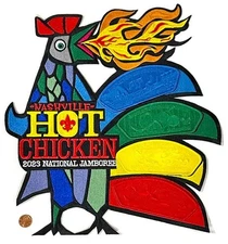 BOY SCOUT MIDDLE TENNESSEE OA 111 2023 JAMBOREE 5-PATCH JSP HOT CHICKEN 100 MADE