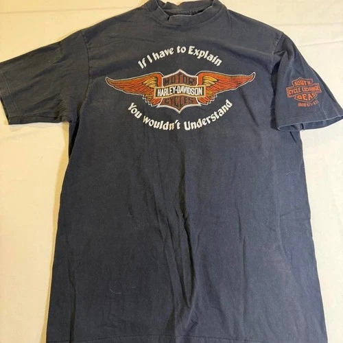 80s Harley-Davidson Single Stitch Graphic Tee Hanes 1980s vintage concert t-shirt, vintage, size XL, single stitch, B+ condition