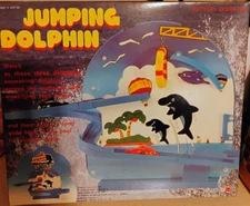 Vintage 1985 Jumping Dolphins Game Battery Operated DY Toys NOS Tested &Working