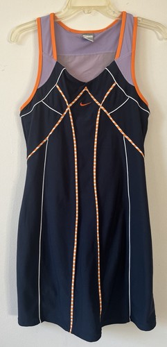 Serena Williams Rare 2007 Miami Sony Ericsson Open Nike Tennis Dress Navy Blue M