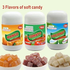 3 Bottles Assorted Flavor Spice  Drops Chewy Jelly Candy Snack Bulk Jar 4.23oz*3