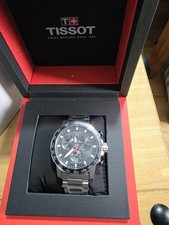 Tissot Supersport Chrono Mens Watch 45.5mm Black Sapphire Swiss T1256171105100