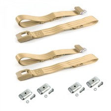 Amc Gremlin 1970 - 1979 Standard 2pt Tan Belt Kit Wbrackets-2 Belts Amc Gremlin 1970 - 1979 Standard 2pt Tan Belt Kit Wbrackets-2 Belts