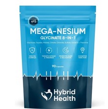Magnesium Glycinate 8-in-1 Complex 1800mg | 90 Capsules | Magnesium Supplements 0.09 per thousand milligrams