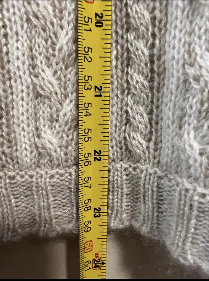 Suéter Qi para mujer 100 % cachemir beige/blanco talla XS Foto 4 de 4