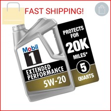 Mobil 1 Extended Performance Full Synthetic Motor Oil 5W-20, 5 Quart 33.38 per gallon