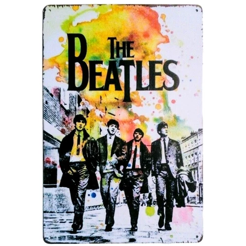 The Beatles 60s Retro Metal Sign Vintage Rock & Roll Tin Sign Poster Decor 12x8