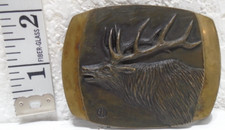 Elk Buckle Brass Unbranded