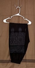 Pakistani Cotton Emb Trouser L Color-Black L-40in Bottom-8in Hip-48  