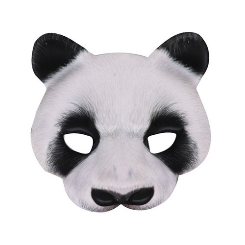 SN-A1-1 Unisex Latex Panda Animal Halloween Book Week Costume Mask - Picture 4 of 10