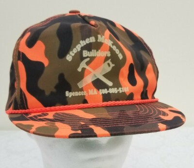 Stephen McKeon Builders Spencer, MA Advertisin Hunter Orange Cami Hat Adjustable
