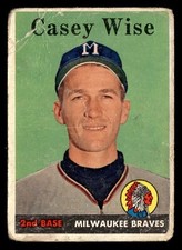 1958 Topps CASEY WISE #247 FR Milwaukee Braves