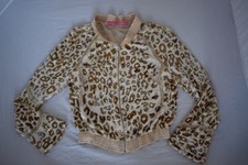 Blumarine Couture Leopard Print Sequin Zip Silk Jacket Womens It44 Uk12 Us8