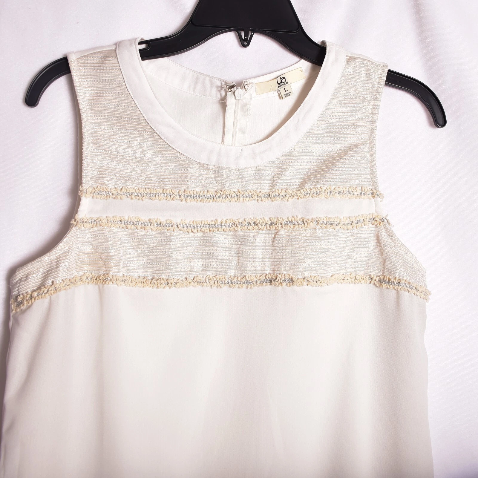 OFF WHITE Mini Abito Ya Los Angeles Bianco Panna Off Taglia Large