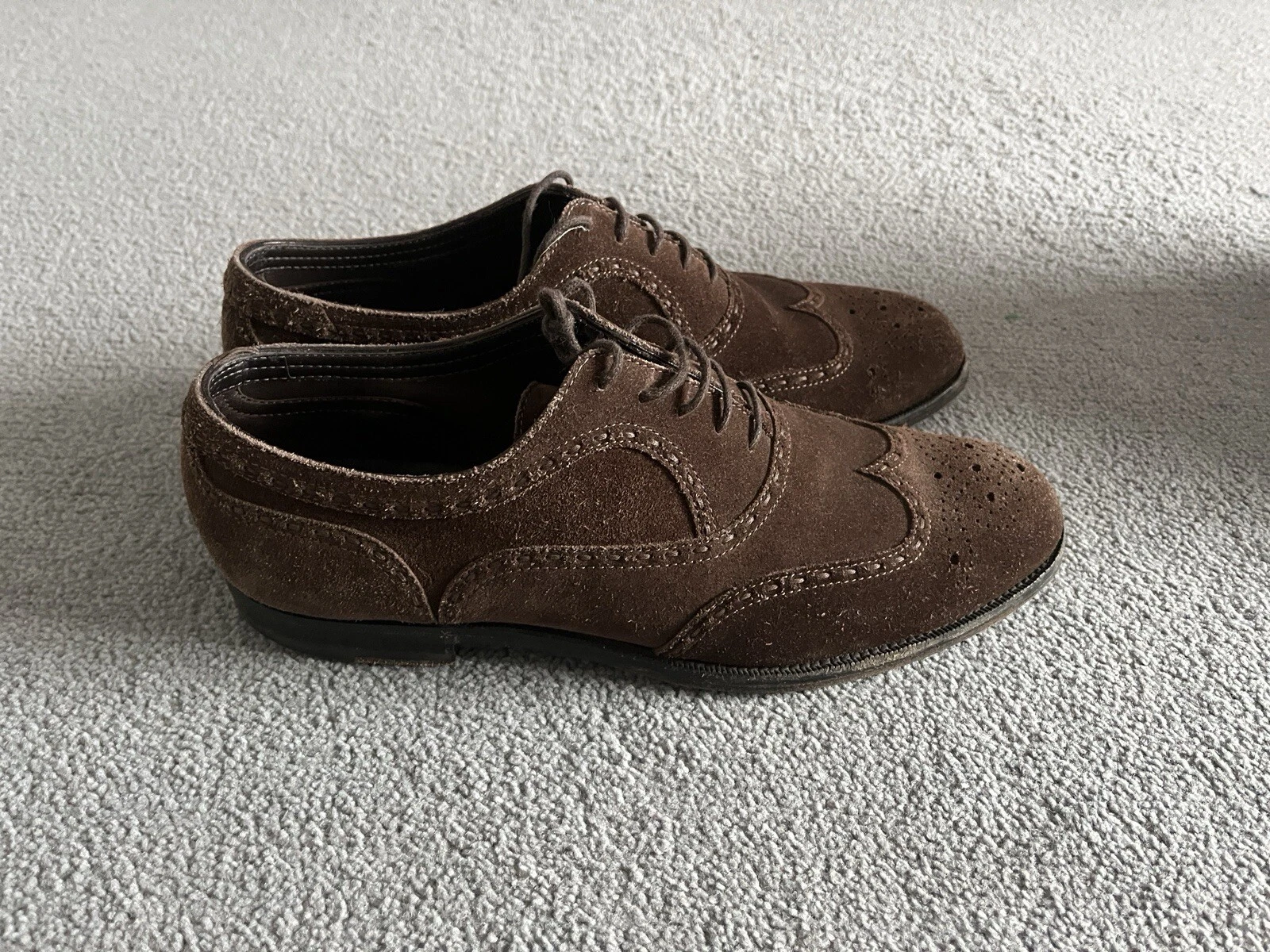 Oxford Bottega Veneta Brogue marrone scamosciato 42 5EU UK9 ala lunga