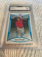ZACK COZART REDS 2008 BOWMAN CHROME ROOKIE RC # BCP209 GRADED 10 L@@@K