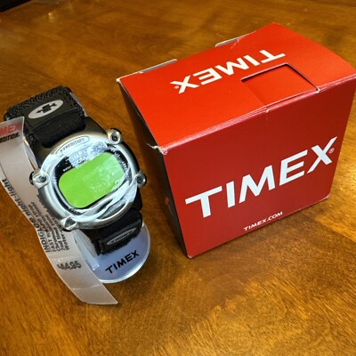 NEW Timex Expedition Watch Indiglo 100M Black/Gray New Battery MSRP $44.99 NIB A