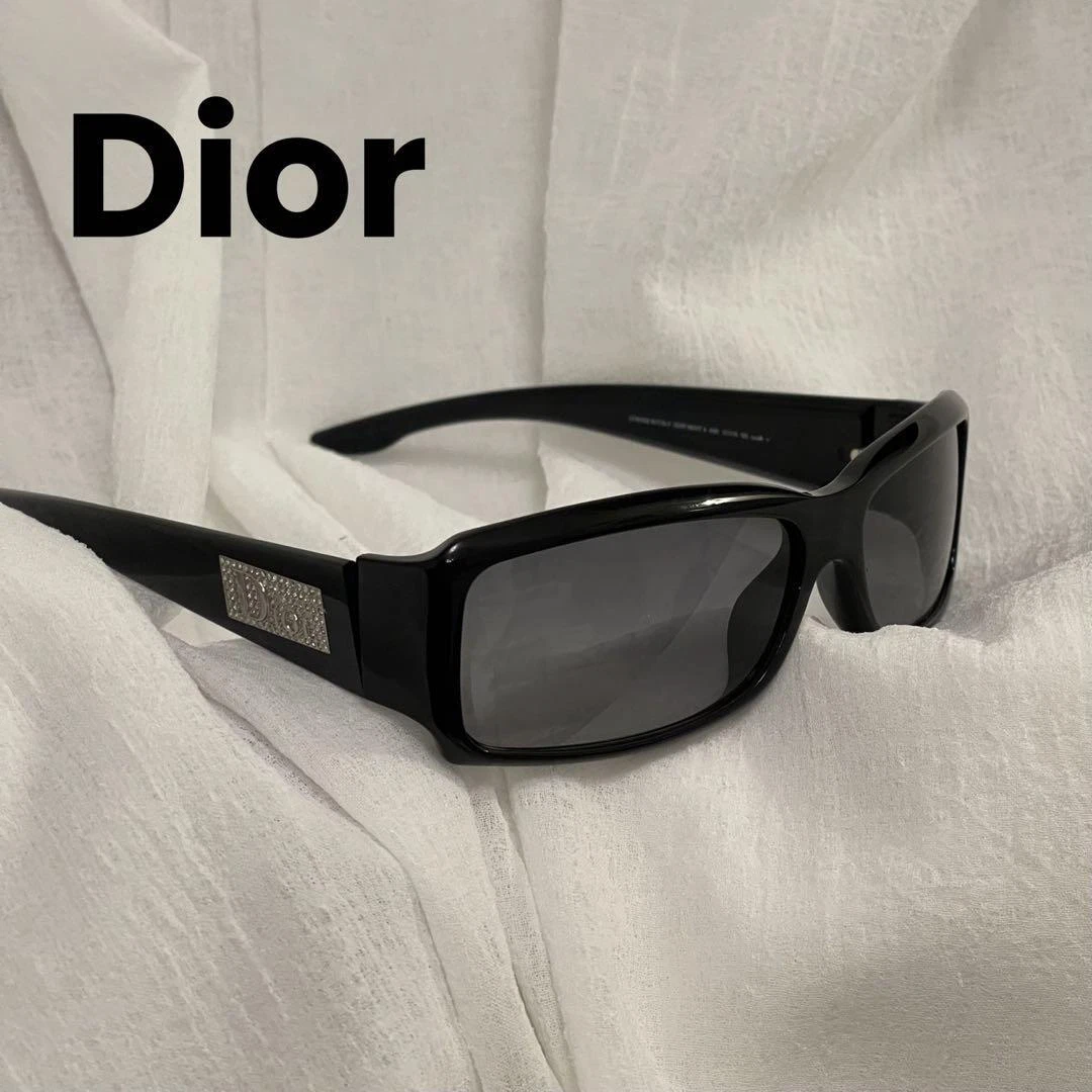 Dior Sunglasses Y2K Rhinestone Square Vintage