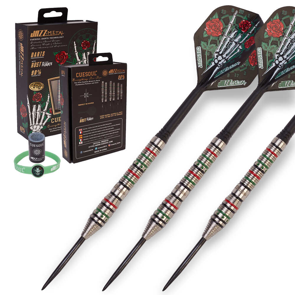 CUESOUL Jazz-Metal Steel Tip Dart with Integrated Dart Flights