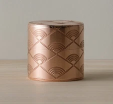 Kyoto Kaikado Handicraft Airtight Copper Caddy Ocean Wave 40g w/o Scoop Japan