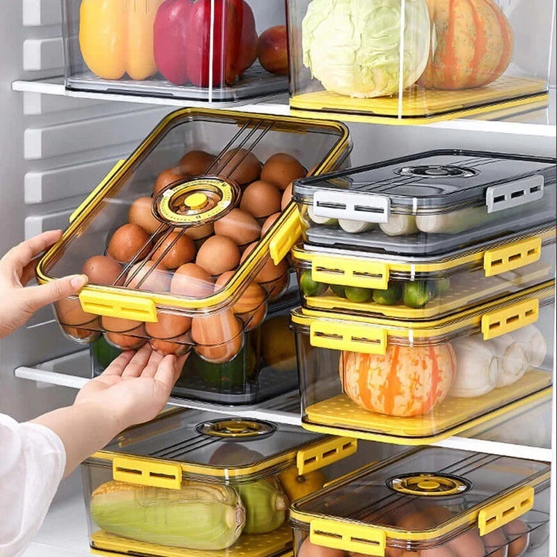 Kitchen Storage Food organizer PET Seal Eggs Fruit Vegetable