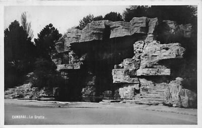 L047 France Cambrai La Grotte Cave vintage postcard