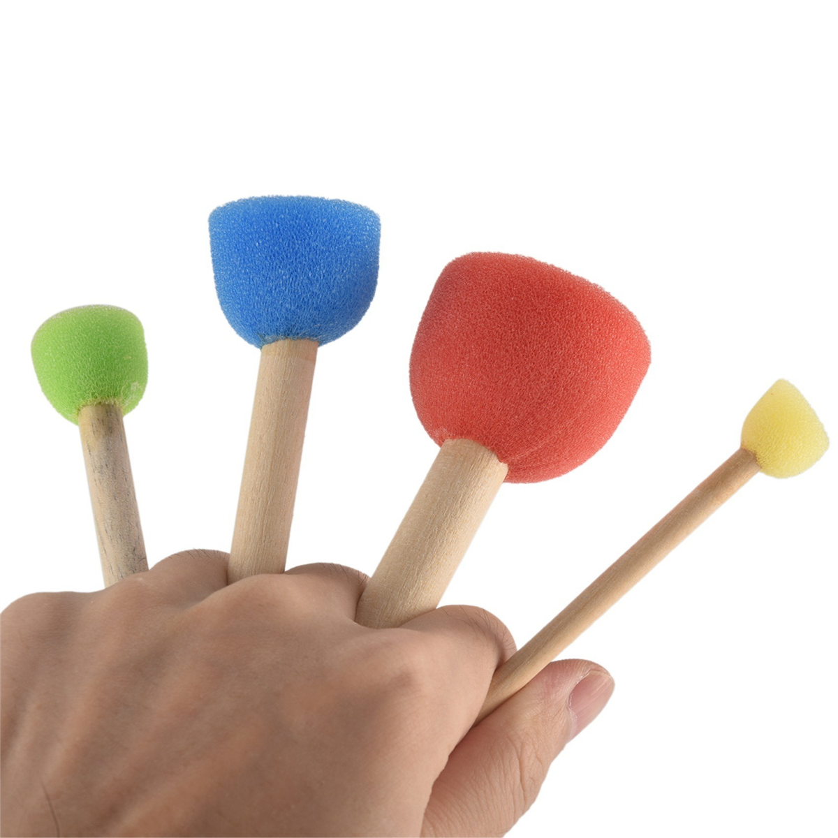 Foam Pouncer AssortmentSponge Painting Stippler Set 24/Foam Brush