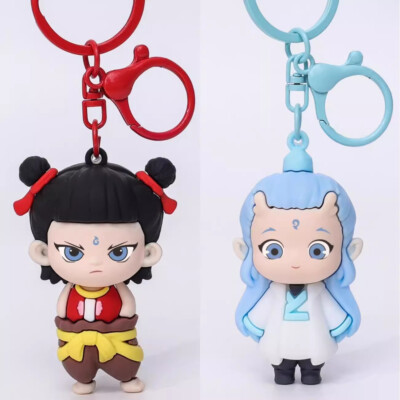 Ne Zha 2 Aobing Nezha Q Version Figure Model Keychain Backpack Hanging Pendant