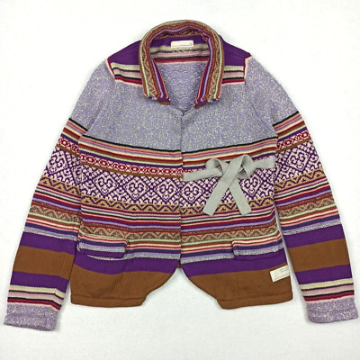 Odd Molly Strickjacke Damen Größe 2 - M Baumwolle Strick Wrap Tie Pullover