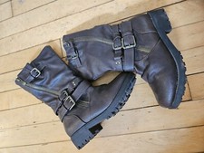 Girls Size 7 Brown Leather Boots