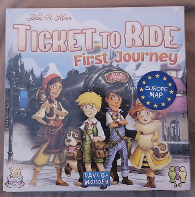 NOS Ticket to Ride Alan R Moon Board Game First Journey Europe Map D.O.W Express