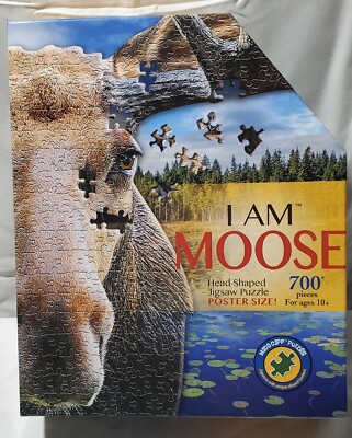 Madd Capp ''I Am Moose'' Unique Animal Head Shaped Puzzle- New