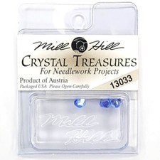 Rare Mill Hill Crystal Treasures 13033 Rondele Sapphire AB 4mm