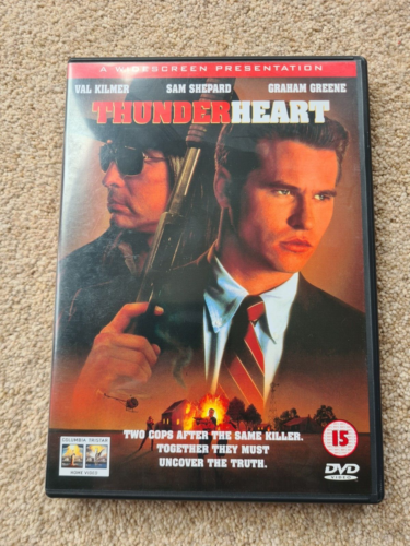 THUNDERHEART (1992) Val Kilmer, Sam Shepard, Graham Greene, Fred Ward OOP UK DVD - Afbeelding 1 van 5